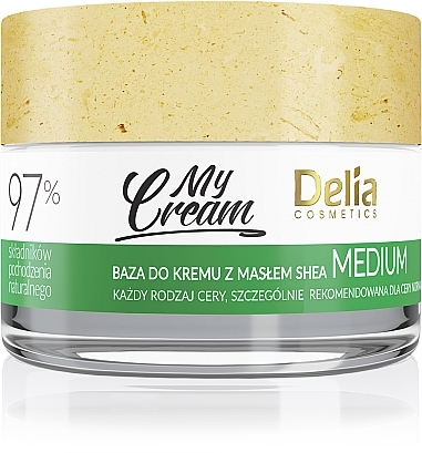 Face Cream Base - Normal & Combination Skin - Delia Cosmetics My Cream Medium — photo N1