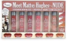 Liquid Matte Lipstick Set - theBalm Meet Matte Hughes Nude (lipstick/6x1,2ml) — photo N1