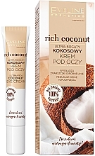 Fragrances, Perfumes, Cosmetics Ultra-Rich Coconut Eye Cream - Eveline Cosmetics Rich Coconut Eye Cream