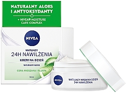 Fragrances, Perfumes, Cosmetics Moisturizing Day Cream for Oily and Combination Skin - Nivea 24H Moisture Care Complex