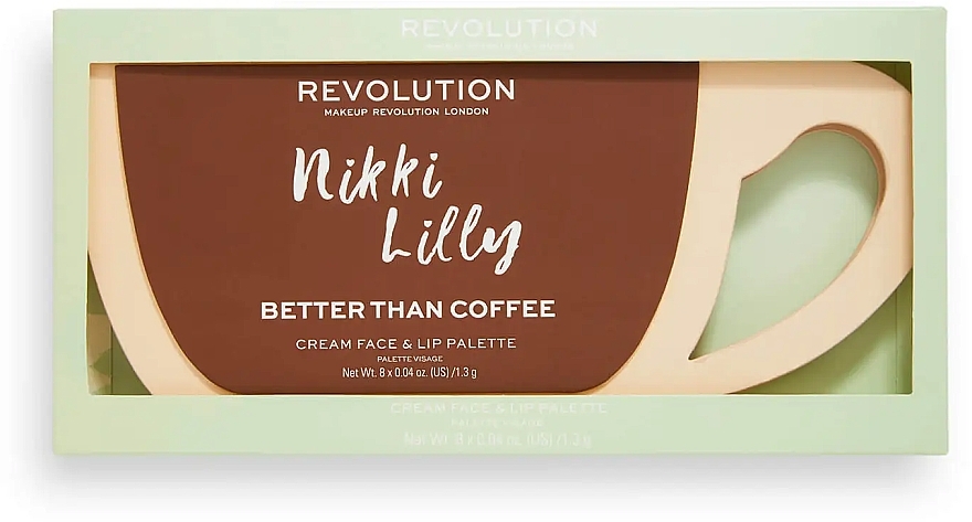 Face & Lip Makeup Palette - Makeup Revolution X Nikki Lilly Coffee Cup Cream Face & Lip Palette — photo N10