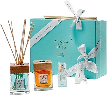 Set - Acqua Dell Elba Home Fragrances Mare & Natale (diffuser/2x100 ml + room/spray/15 ml) — photo N1