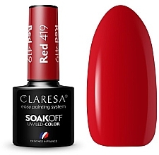Gel Polish Set #22 - Claresa SoakOFF UV/LED Color Red/Make It Shine! (gel/polish/2x5g) — photo N5