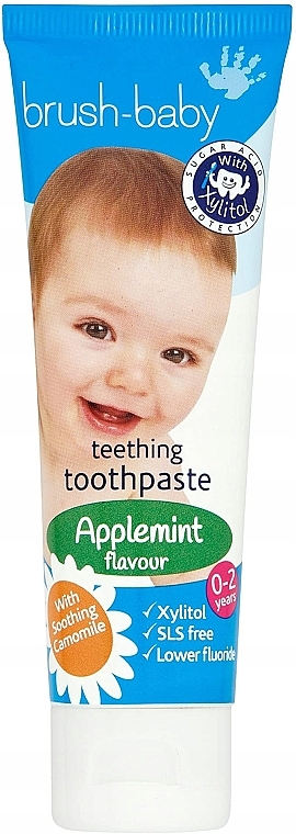 Toothpaste for Teething, 0-2 years - Brush-Baby Applemint Flavour Teething Toothpaste — photo N1