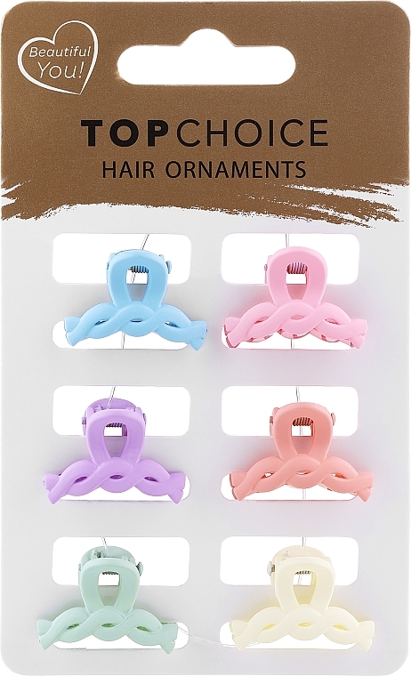 Hair Clip Set 20704, Pack of 6, Option 1 - Top Choice — photo N1