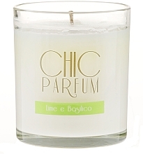 Fragrances, Perfumes, Cosmetics Scented Candle - Chic Parfum Lime E Basilico Candle