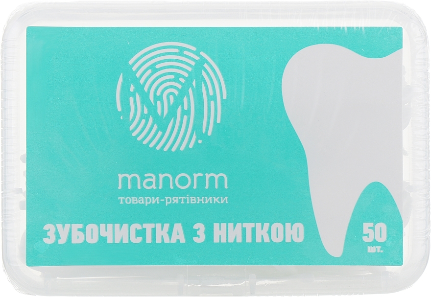 Refreshing Dental Floss, 50 pcs - Manorm — photo N3