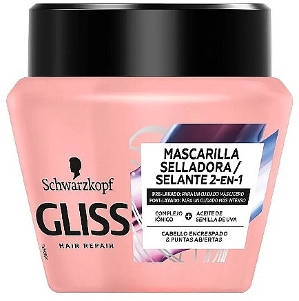 Mask for Damaged Hair & Split Ends - Gliss Hair Repair Sealing 2-in-1 Treatment — photo N3