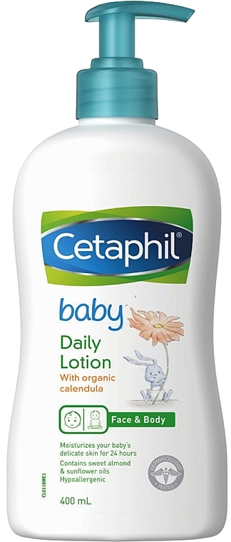 Baby Face & Body Lotion - Cetaphil Baby Daily Lotion With Organic Calendula — photo N1