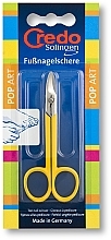 Fragrances, Perfumes, Cosmetics Toenail Scissors, 10 cm, 86512, yellow - Credo Solingen Pop Art