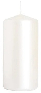 Cylindrical Candle 50x100 mm, pearlescent - Bispol — photo N1