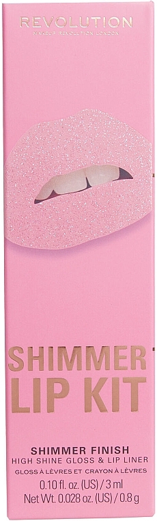 Makeup Revolution Shimmer Lip Kit Pink Lights - Lip Makeup Set — photo N3
