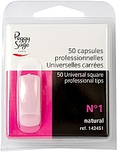Universal Square Tips #1, 50 pcs - Peggy Sage Tips — photo N1