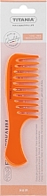 Comb with Handle 14.5 cm, orange - Titania — photo N1