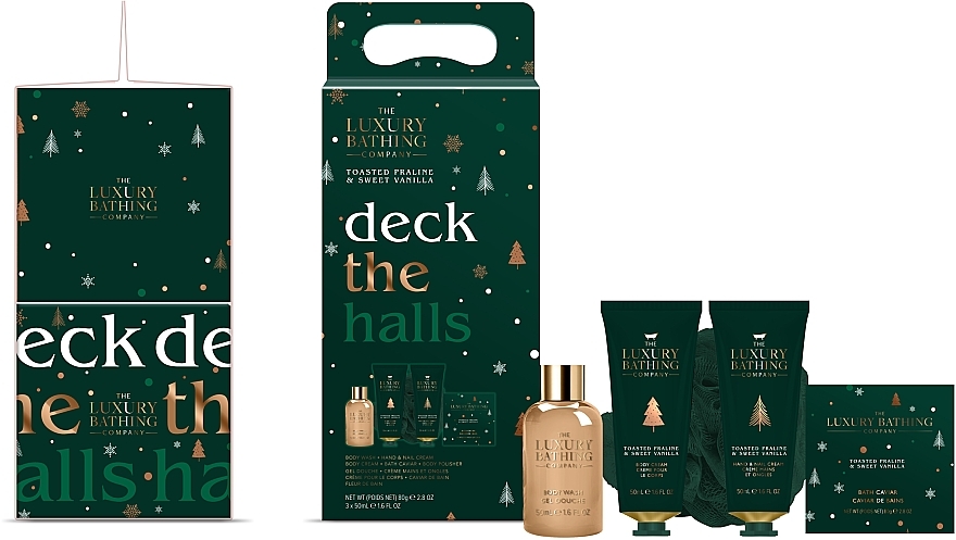 Set - Grace Cole The Luxury Bathing Deck The Halls Set (b/cr/50ml + h/cr/50ml + bath/caviar/80g + b/wash/50ml) — photo N1