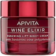 Fragrances, Perfumes, Cosmetics Renewing Lifting Night Cream - Apivita Wine Elixir Cream