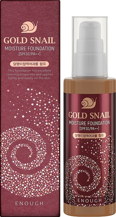 Gold Snail Moisture Foundation - Enough  — photo N2