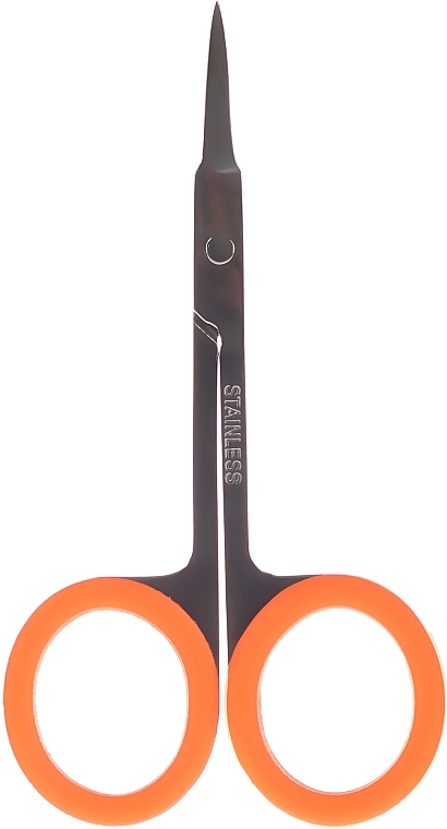 Manicure Cuticle Scissors "Neon Play", 2224, orange - Donegal — photo N1