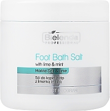 Fragrances, Perfumes, Cosmetics Foot Bath with Lime and Mint - Bielenda Professional Foot Bath Salt with Lime & Mint