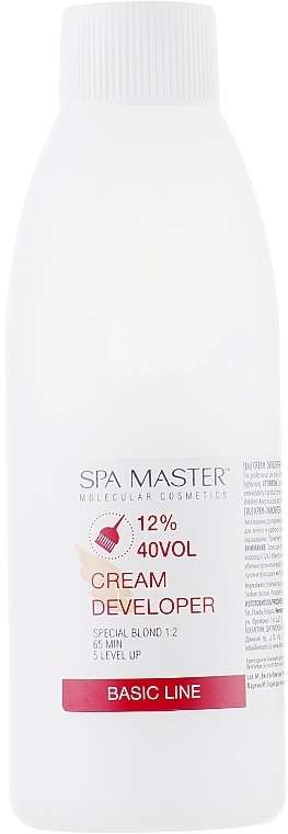Cream Oxidizer 12% - Spa Master Cream Developer 40 Vol — photo N1
