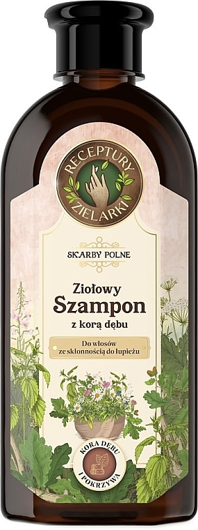 Herbal Shampoo for Dandruff-Prone Hair - Receptury Zielarki Skarby Polne	 — photo N1