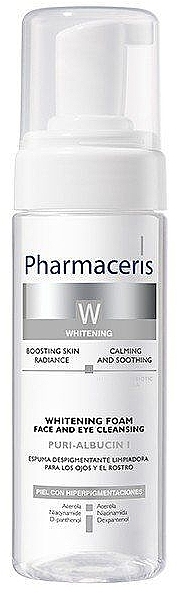 Whitening Face Cleansing Foam - Pharmaceris W Foam Eye And Face Cleansing Puri-Albucin I — photo N1