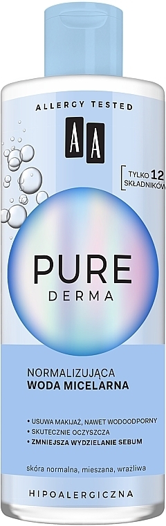 Normalizing Micellar Water - AA Pure Derma — photo N1