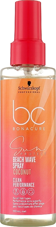 Texturizing Hair Cream - Schwarzkopf Professional BC Bonacure Sun Protect Beach Waves Spray — photo N2