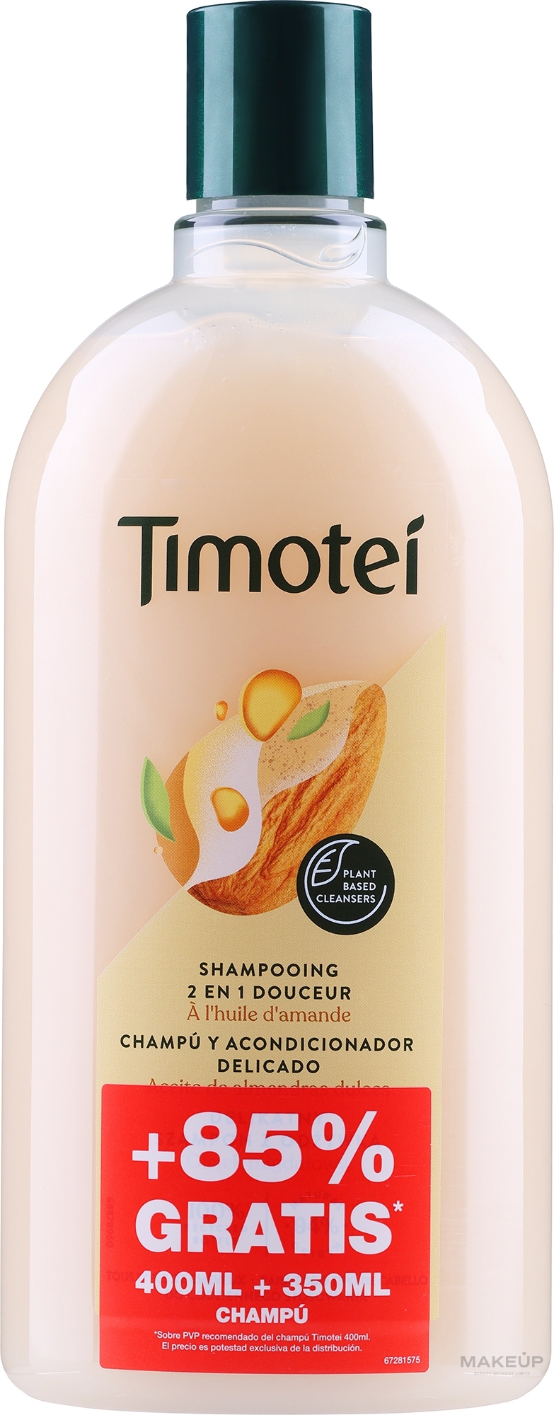 2in1 Shampoo with Sweet Almond Oil - Timotei Sweet Almond Oil Shampoo — photo 750 ml