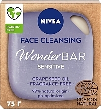Natural Face Cleanser for Sensitive Skin - Nivea WonderBar Sensitive Face Cleansing — photo N1