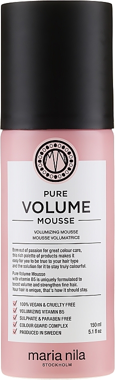 Volume Hair Mousse - Maria Nila Pure Volume Mousse  — photo N1