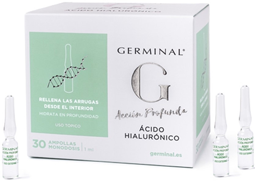 Deep Action Face Ampoules with Hyaluronic Acid - Germinal Deep Action Hyaluronic Acid Ampoules — photo N2