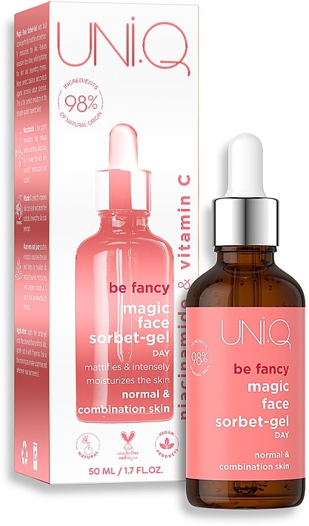 Day Gel Face Serum - UNI.Q be Fancy Magic Face Sorbet-Gel Day — photo N2