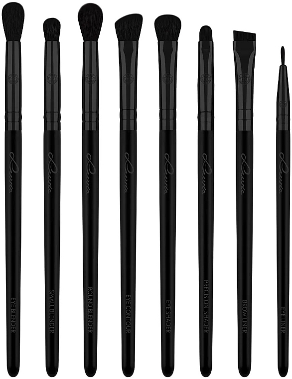 Makeup Brush Set, 12 pcs - Luvia Cosmetics Prime Vegan Pro Black Edition Brush Set — photo N3