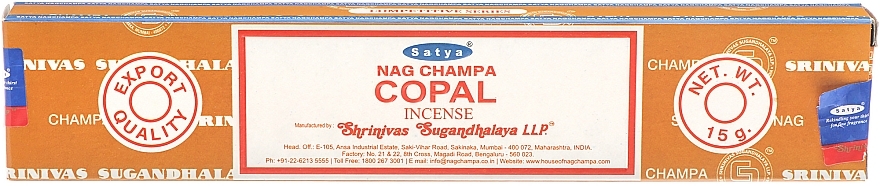 Copal Incense - Satya Copal Incense — photo N1