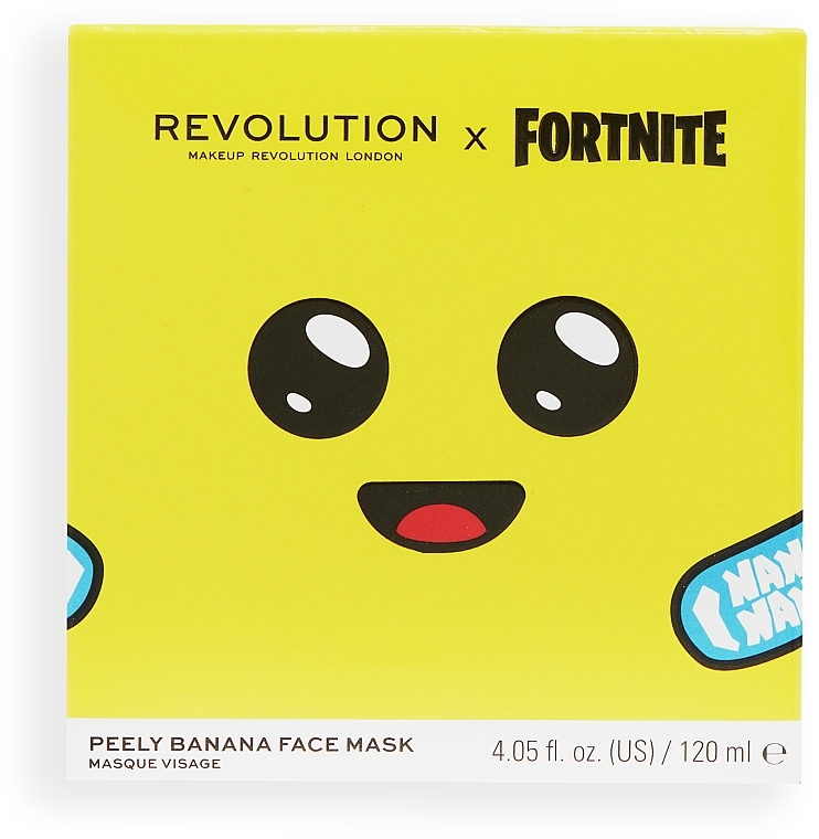 Banana Face Mask - Makeup Revolution X Fortnite Peely Banana Mousse Mask — photo N8