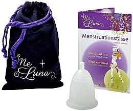 Menstrual Cup with Ball Stem, S-size, transparent - MeLuna Classic Menstrual Cup Ball — photo N1