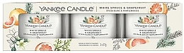 Fragrances, Perfumes, Cosmetics Set - Yankee Candle White Spruce & Grapefruit Scented Candle (candle/3x37g)