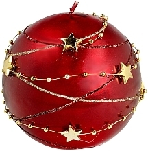 Fragrances, Perfumes, Cosmetics Christmas Ball Decorative Candle, red, 10cm - Artman Garland Decorative Christmas Medium Ball Candle Dark Red