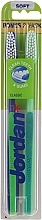 Fragrances, Perfumes, Cosmetics Toothbrush Set "Classic", soft, dark blue+green - Jordan Classic Soft (toothbrush/2szt)