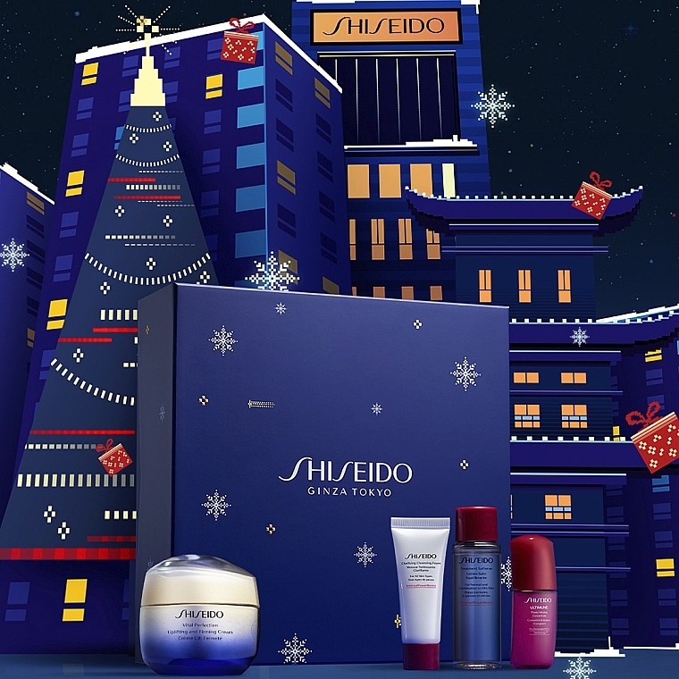 Set - Shiseido Vital Perfection Holiday Kit (f/cr/50ml + clean/foam/15ml + f/lot/30ml + f/conc/10ml) — photo N3