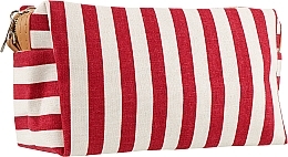 Fabric Makeup Bag, red-white - Bless Beauty — photo N1