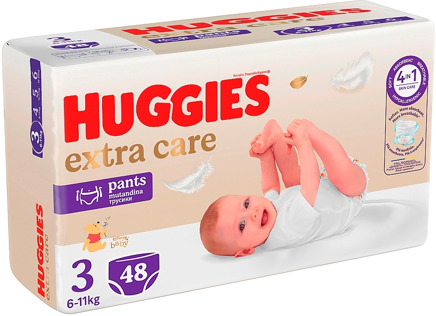 Elite Soft Pants Diapers, size 3, 6-11 kg, 48 pcs. - Huggies — photo N2