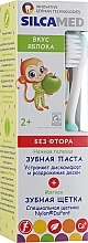 Fragrances, Perfumes, Cosmetics Kids Toothbrush & Toothpaste "Apple", green - Silca Med