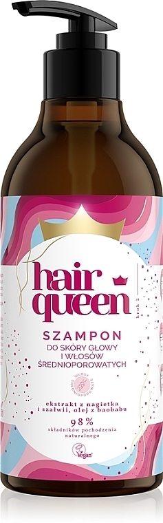 Shampoo for Medium Porosity Hair - Hair Queen Shampoo — photo N1