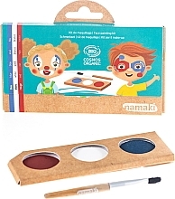 Kids Face Painting Kit - Namaki Clown & Harlequin Face Painting Kit (f/paint/7,5g + brush/1pc + acc/2pcs) — photo N8