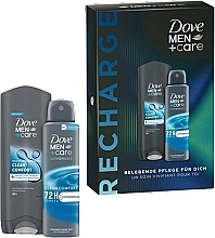 Fragrances, Perfumes, Cosmetics Set - Dove Men+Care Clean Comfort (deo/spr/150ml + sh/gel/250ml)