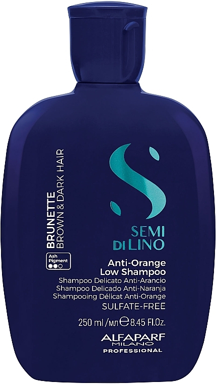 Brunette Anti-Orange Shampoo - AlfaParf Milano Semi Di Lino Brunette Anti-Orange Low Shampoo — photo N1