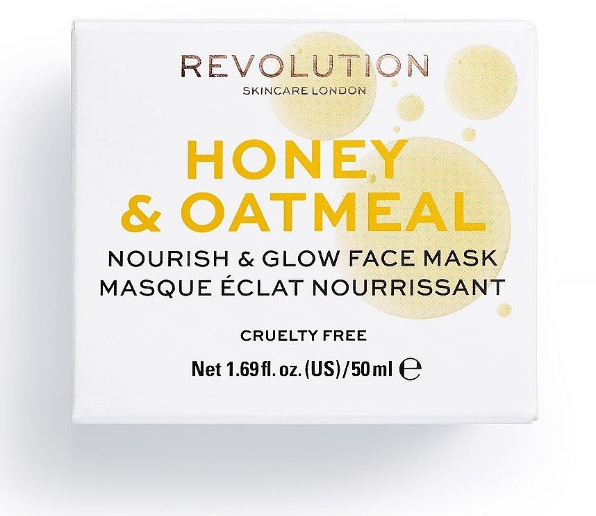 Face Mask "Honey and Oatmeal" - Makeup Revolution Honey & Oatmeal Nourish & Glow Face Mask — photo N2