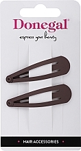 Fragrances, Perfumes, Cosmetics Hair Clips, 2 pcs, brown - Donegal